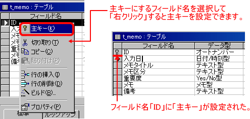 ACCESSテーブル作成6